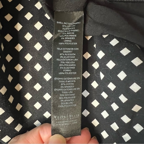 2/$30 White House Black Market Skirt- knee length- black and white geometric - Picture 8 of 12